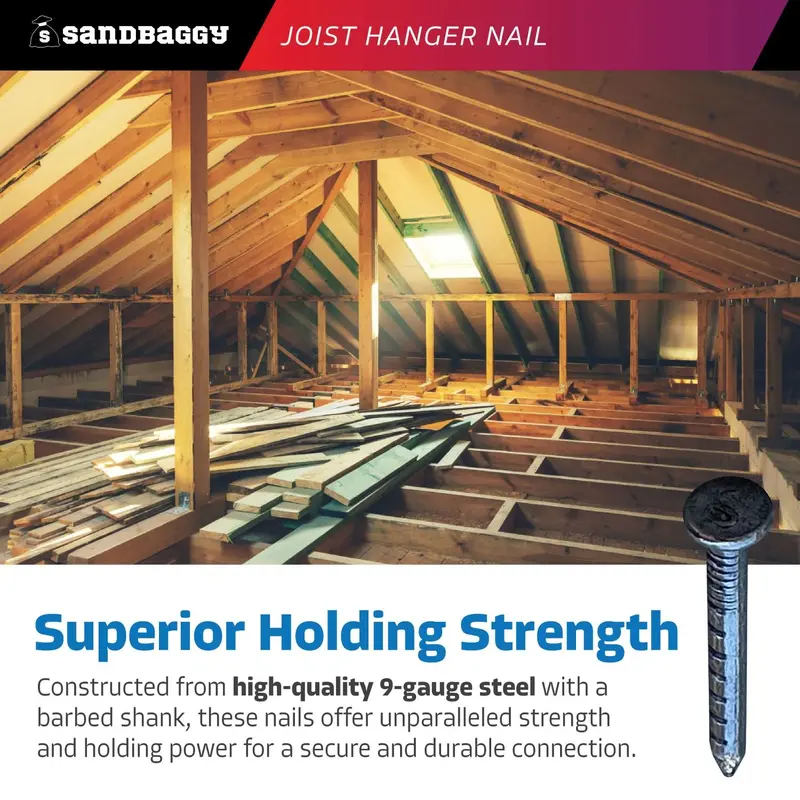 1-1/2" Joist Hanger Nails - 9 Gauge Steel (Appx. 150 Nails / Lb) 5