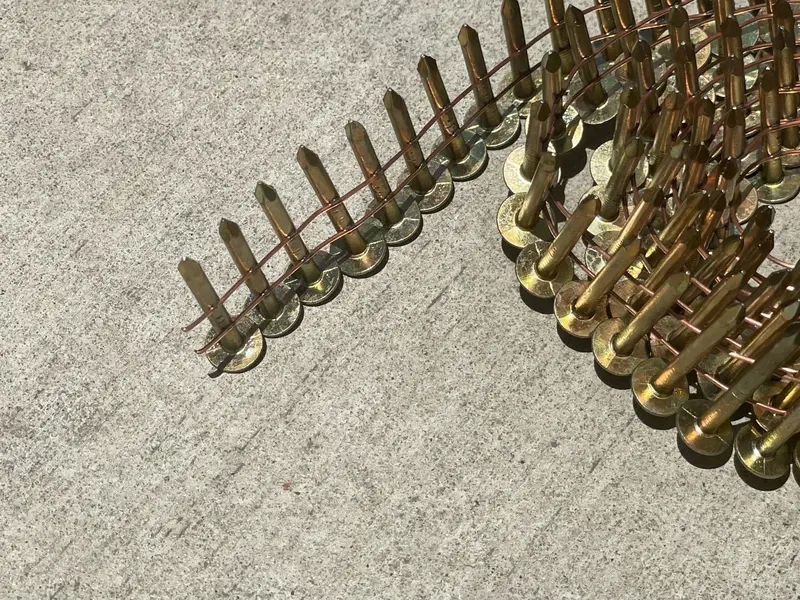1-1/4" Coil Roofing Nails For Shingles - 15 Degree - Galvanized (120 Nails/Coil) 11