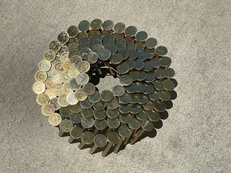 1-1/4" Coil Roofing Nails For Shingles - 15 Degree - Galvanized (120 Nails/Coil) 12