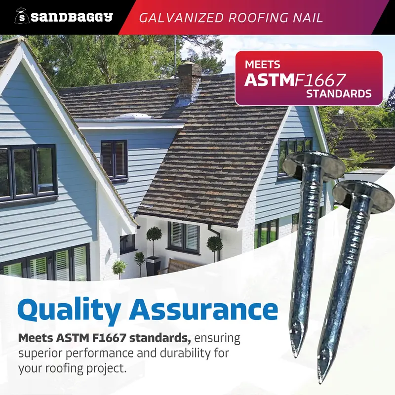 1-1/4" Galvanized Roofing Nails (Appx. 150 Nails / Lb) 3