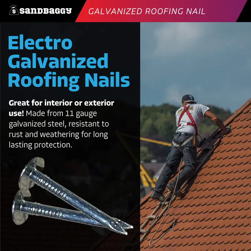 1-1/4" Galvanized Roofing Nails (Appx. 150 Nails / Lb) 4