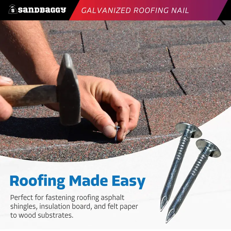 1-1/4" Galvanized Roofing Nails (Appx. 150 Nails / Lb) 6