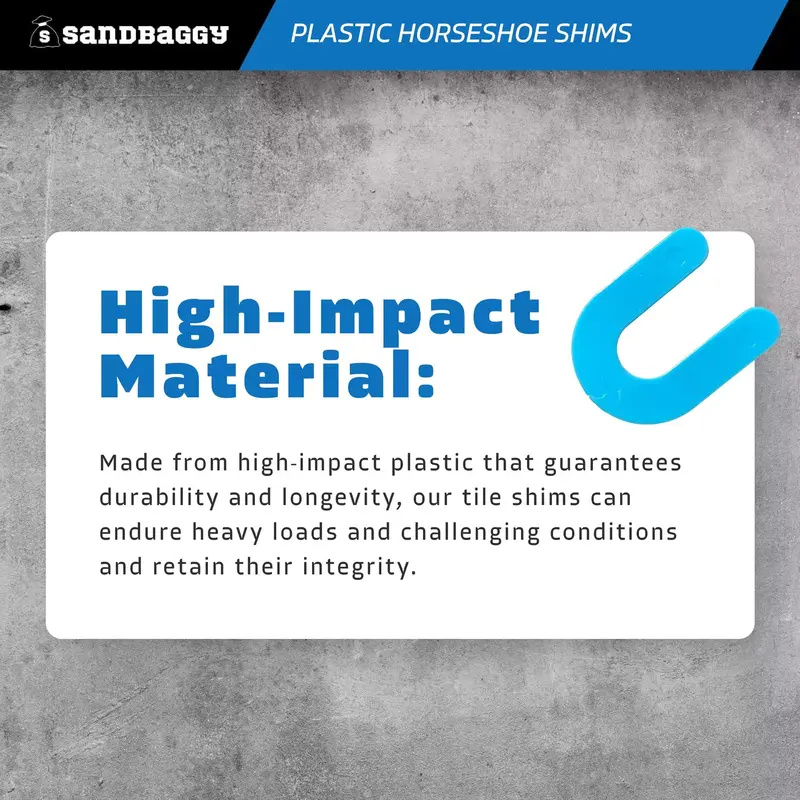 1/16" Plastic Horseshoe Tile Shims - Tile Spacers 6