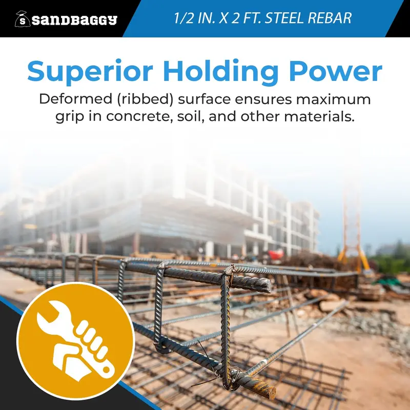 1/2 In. X 2 Ft. Steel Rebar #4 6
