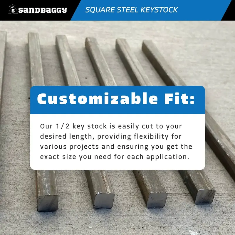 1/2" Square Steel Key Stock 3
