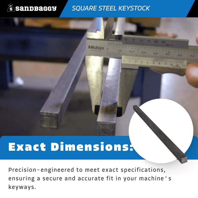 1/2" Square Steel Key Stock 4