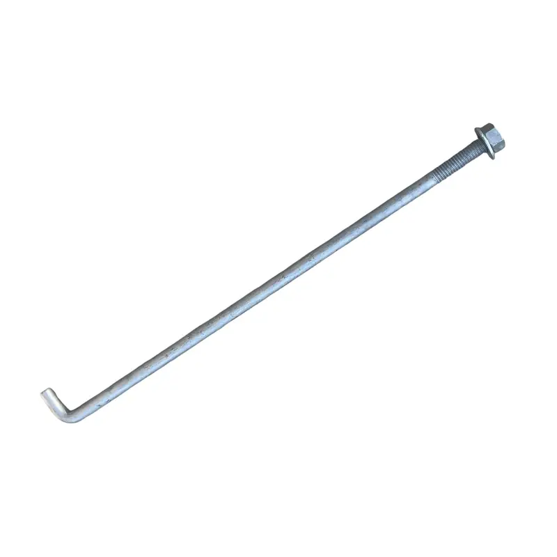 1/2" X 16" Threaded Concrete Anchor L-Bolts (Nuts & Washers Included) - Galvanized 1
