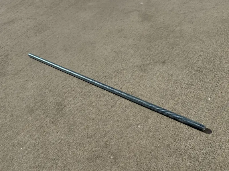 1/2" X 2 Ft Threaded Rod - Galvanized (Zinc Plated) 8