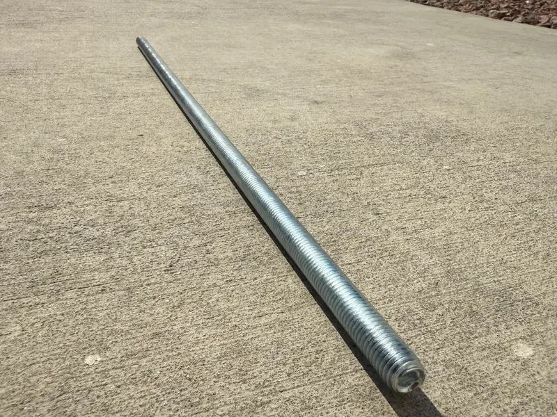 1/2" X 2 Ft Threaded Rod - Galvanized (Zinc Plated) 9