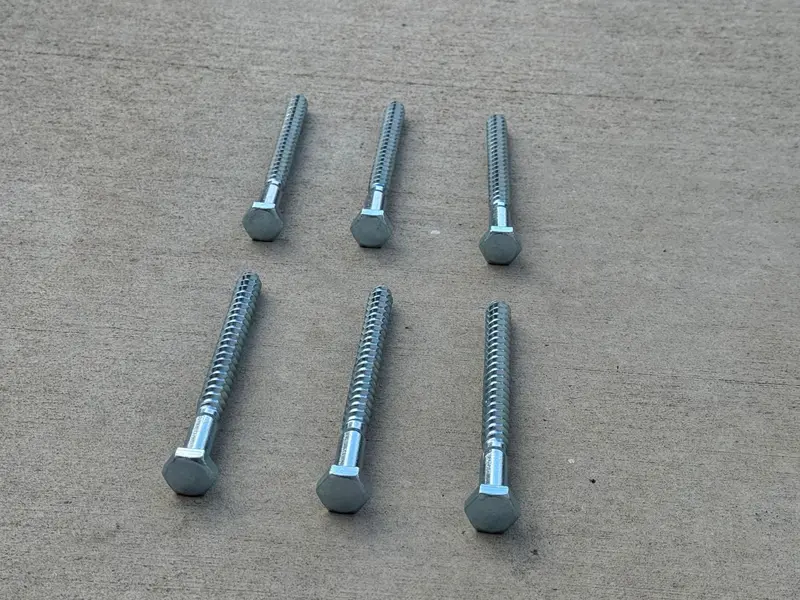 1/2" X 6" Galvanized Lag Bolts – Hex Head Wood Screws 7