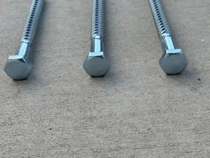 1/2" X 6" Galvanized Lag Bolts – Hex Head Wood Screws 9