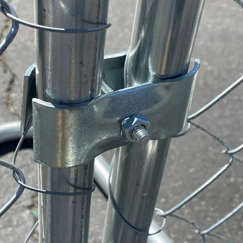1-3/8" Galvanized Chain Link Fence Connector Brackets - Kennel Clamp (Nut & Bolt Included) 1