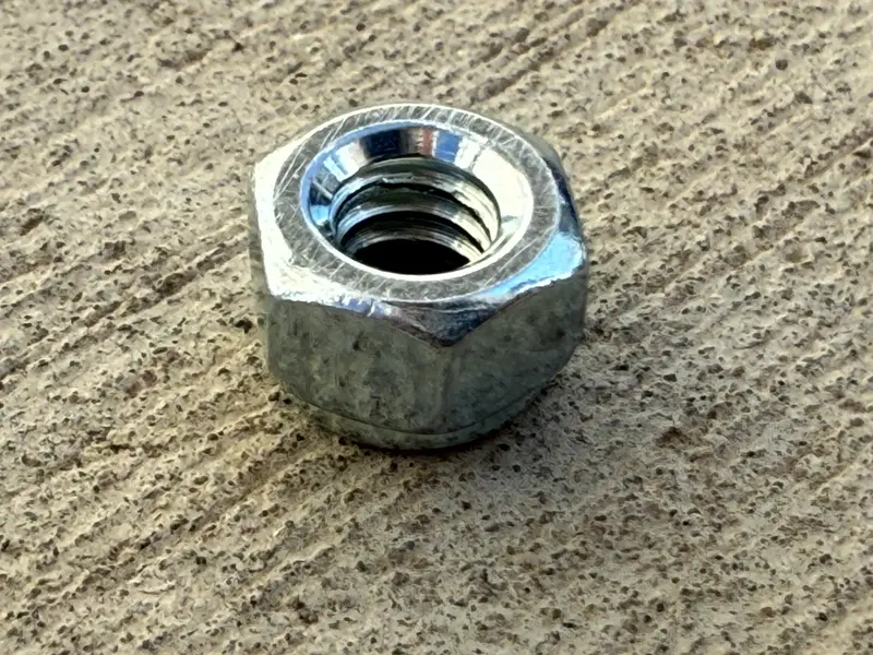 1/4"-20 Nylon Lock Nut - Grade 2 Steel - Zinc Plated (Electro Galvanized) 8