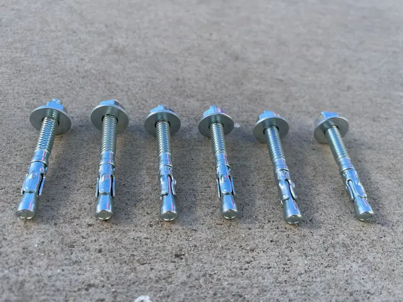 1/4" X 2-1/4" Concrete Wedge Anchors - Hex Head (Galvanized) 9