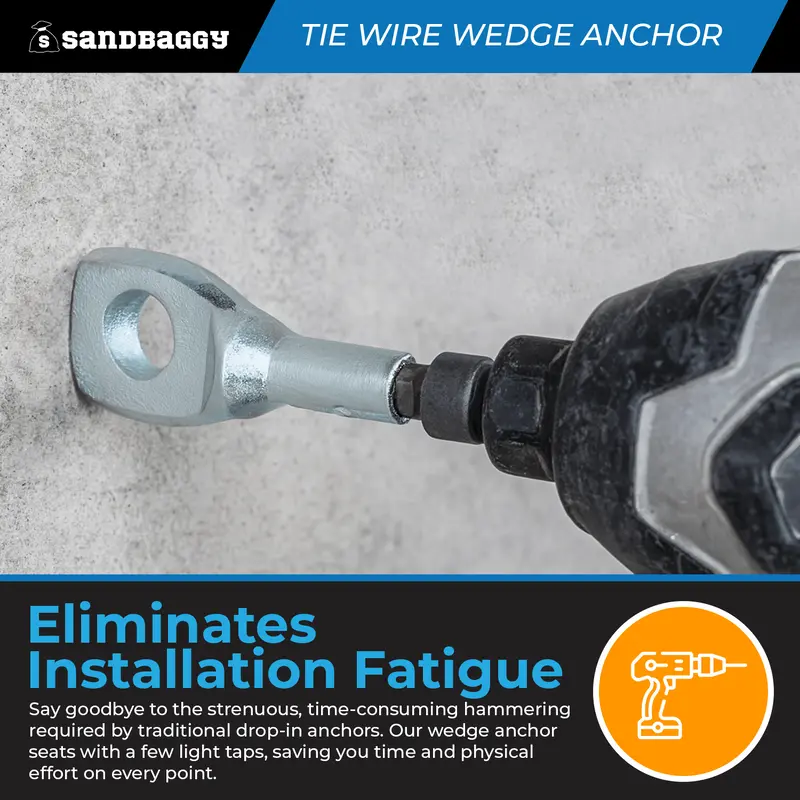 1/4" X 2-1/4" Tie Wedge Anchor | For Suspended Ceiling Wire (Galvanized) 5