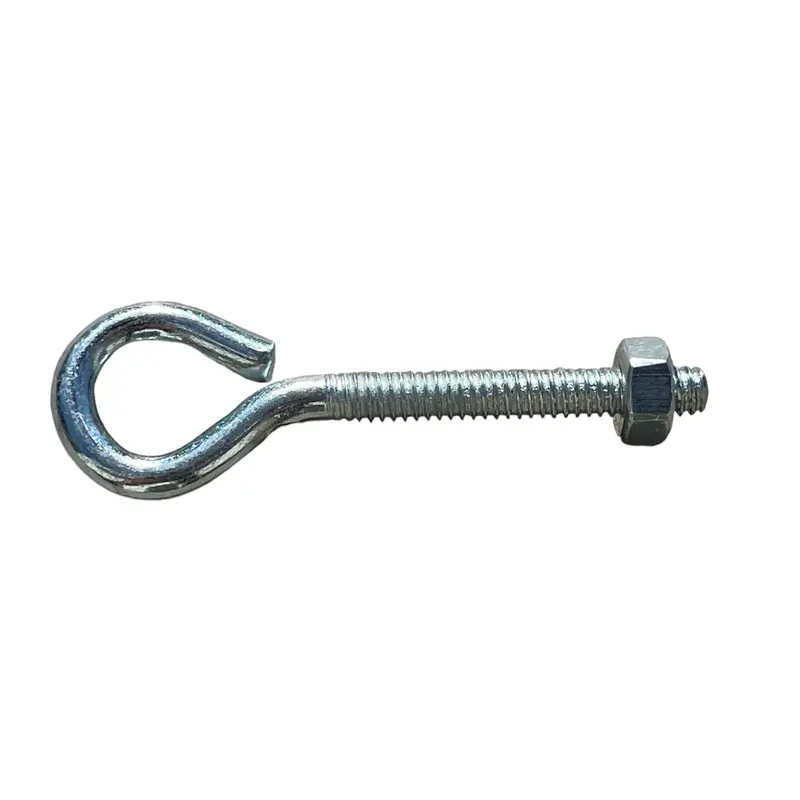 1/4" X 2-3/4" Galvanized Steel Eye Bolt With Hex Nut 1