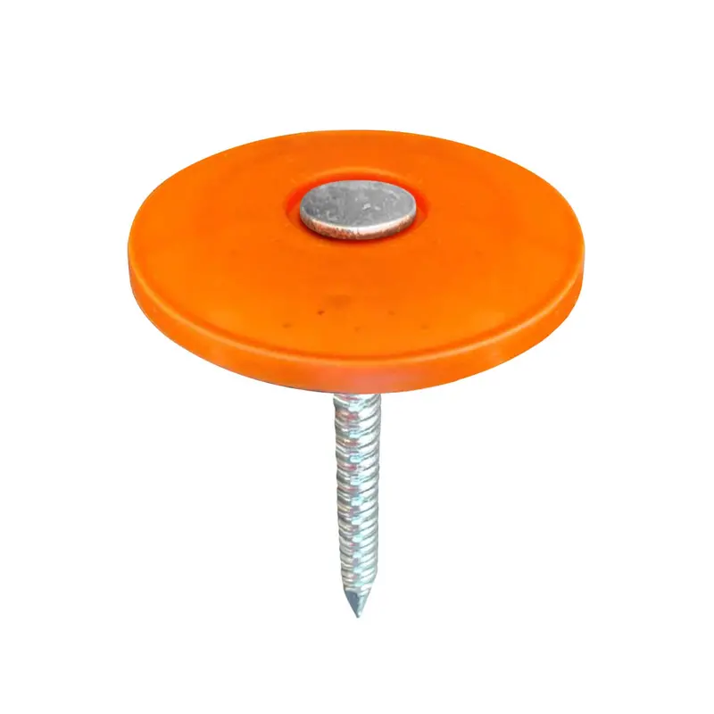1" Plastic Cap Roofing Nails - Ring Shank, Electro Galvanized 1