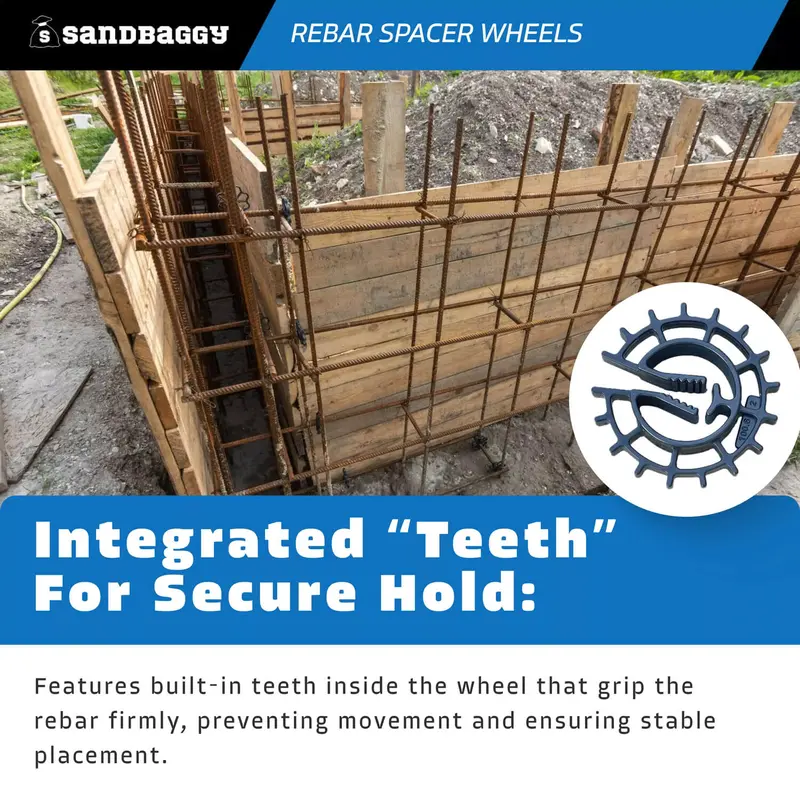 1" Rebar Spacer Wheels - Concrete Form Spacers 4