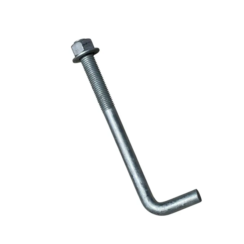 1" X 12" Threaded Concrete Anchor L-Bolts (Nuts & Washers Included) - Galvanized 1