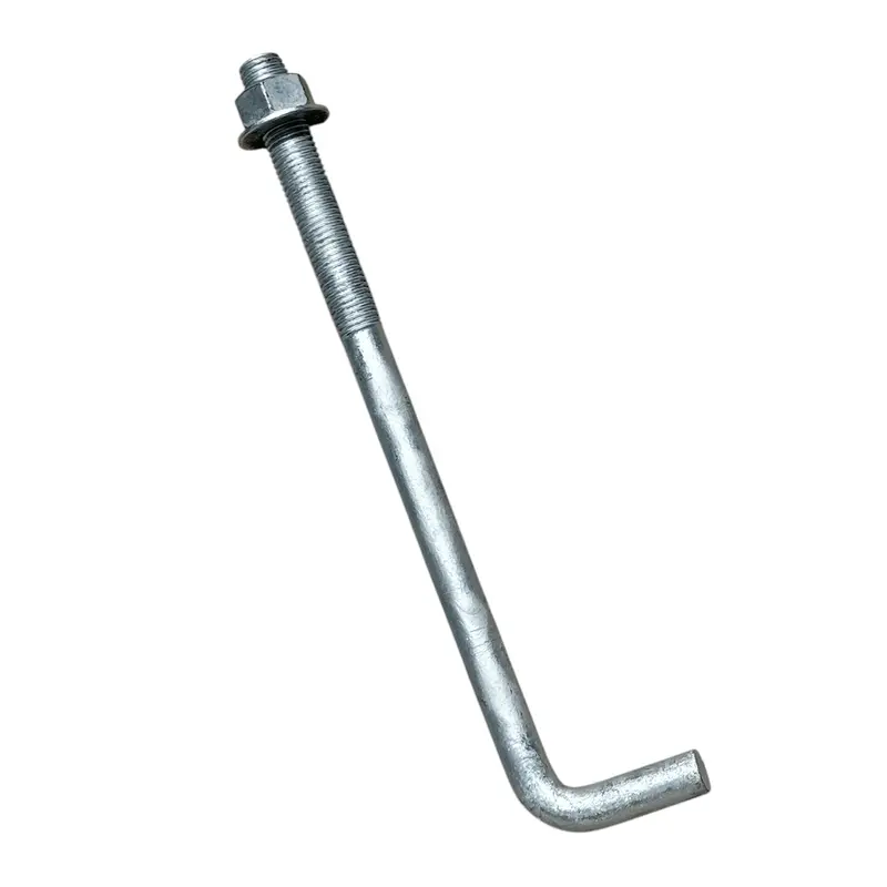 1" X 16" Threaded Concrete Anchor L-Bolts (Nuts & Washers Included) - Galvanized 1
