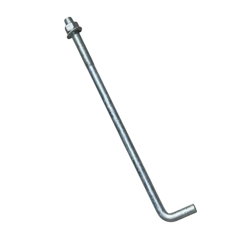 1" X 24" Threaded Concrete Anchor L-Bolts (Nuts & Washers Included) - Galvanized 1
