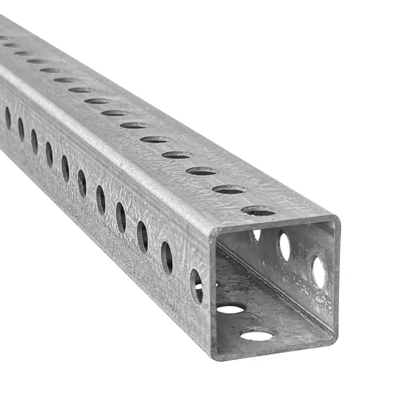 10 Ft Galvanized Square Sign Post With Holes 1