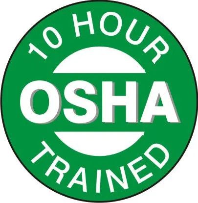 10 Hour Osha Trained Hard Hat Sticker 1