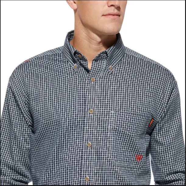 10013513-Blue Plaid Fr Work Shirt 3