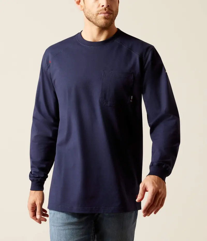 10053030-Fr Pima Work Shirt-Navy 1
