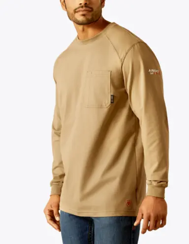 10053032-Fr Pima Work Shirt-Field Khaki 1