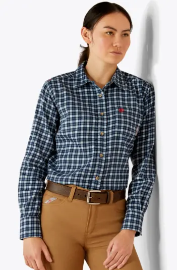 10054452- Wms Fr Angeles Ls Wok Shrt Micro Check 1