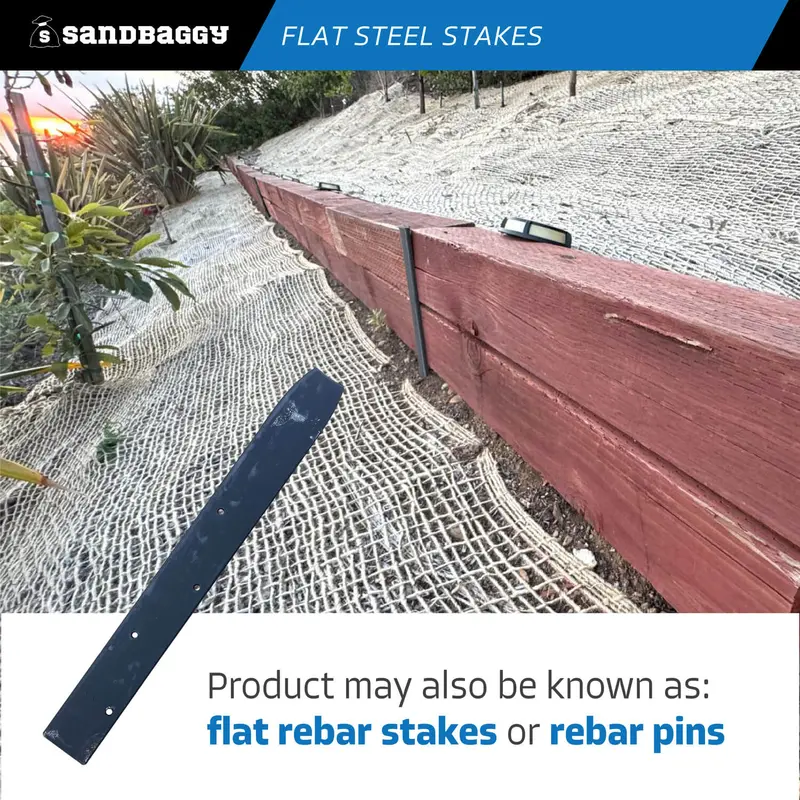 12" Flat Steel Stakes For Concrete Forms With Nail Holes 10