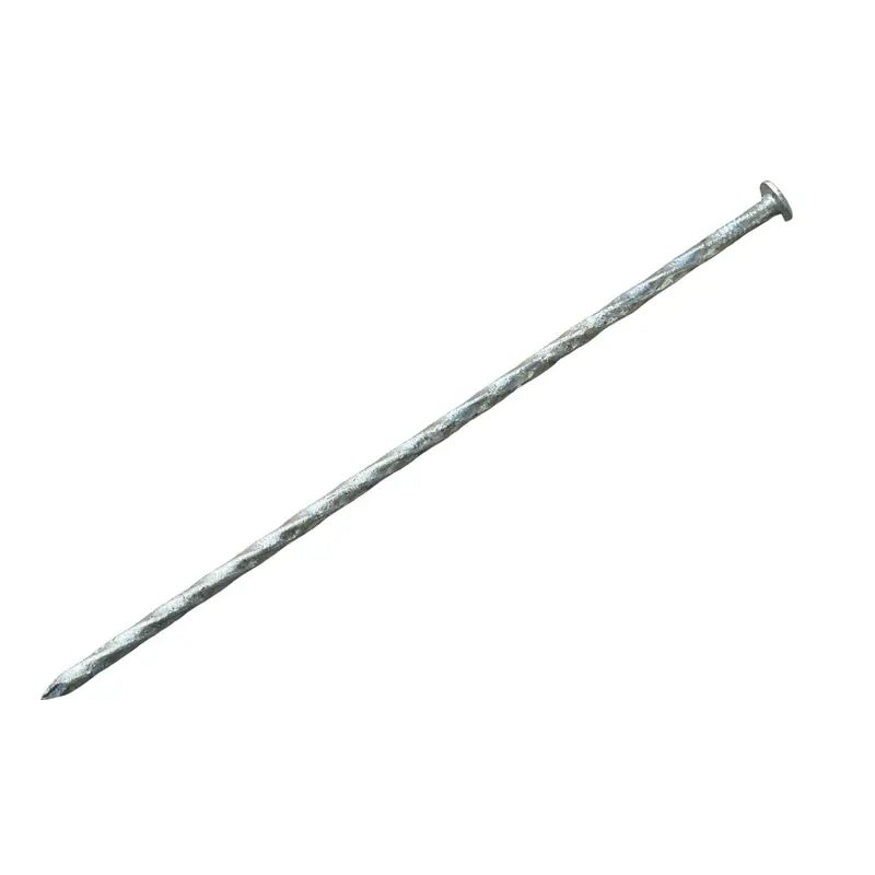 12 In. Ultra Heavy Duty Galvanized Spiral Artificial Turf Nails - 1 Gauge Steel 1