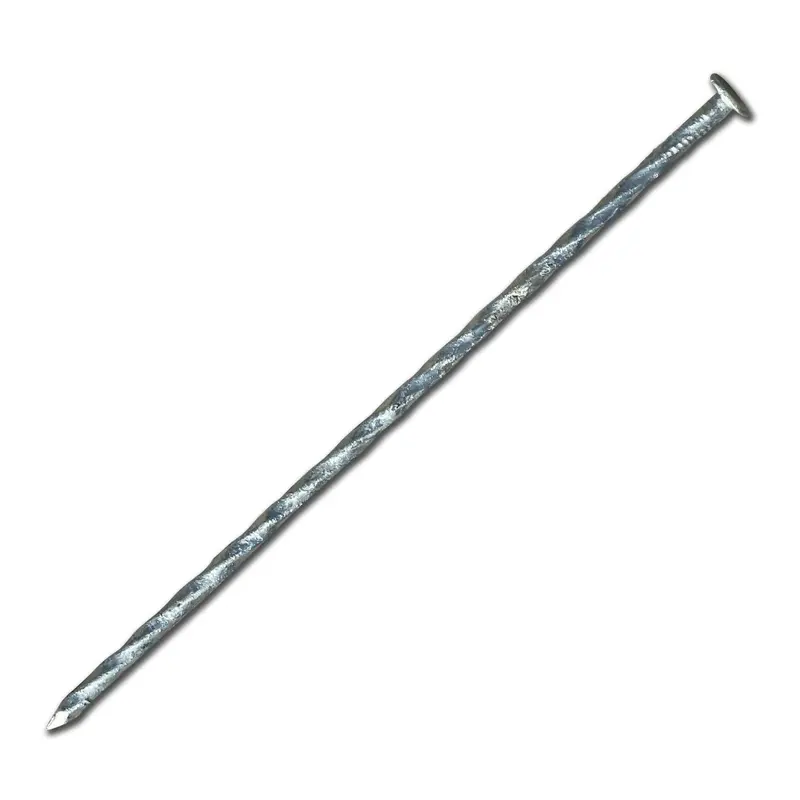 12" Spiral Landscape Timber Spikes - Galvanized Steel Nails - 1 Gauge Steel 1