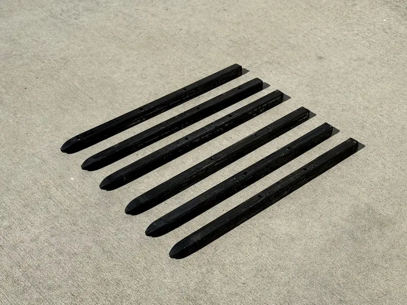 12" Square Steel Concrete Form Stakes With Nail Holes - 5/8" Wide 12