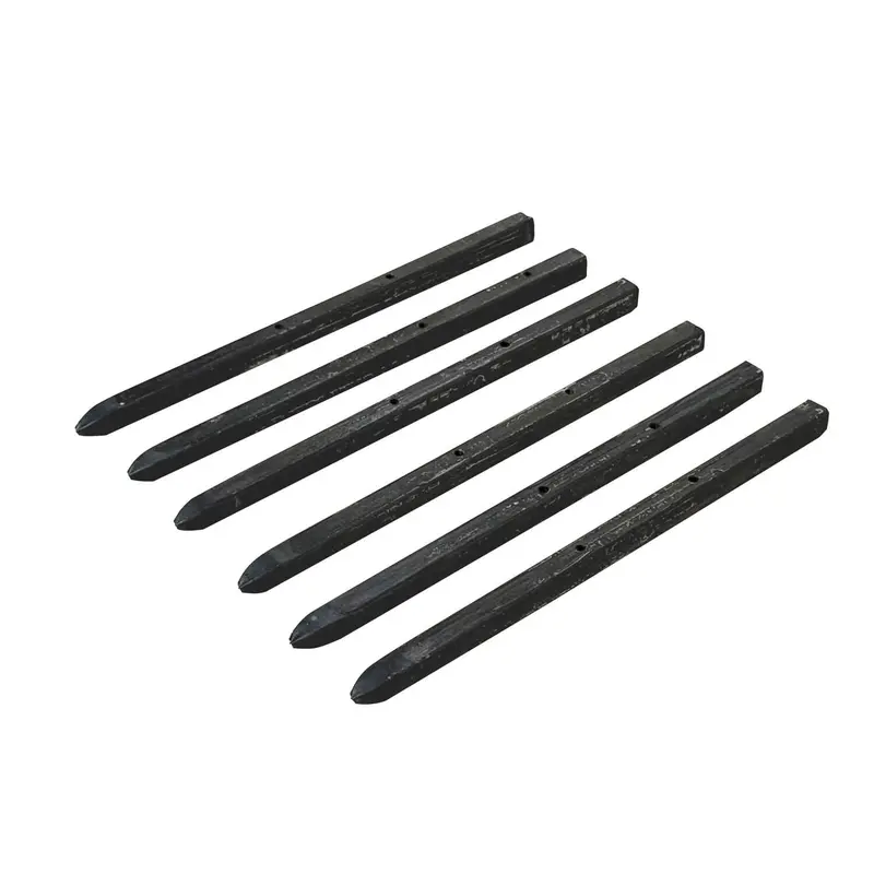 12" Square Steel Concrete Form Stakes With Nail Holes - 5/8" Wide 7
