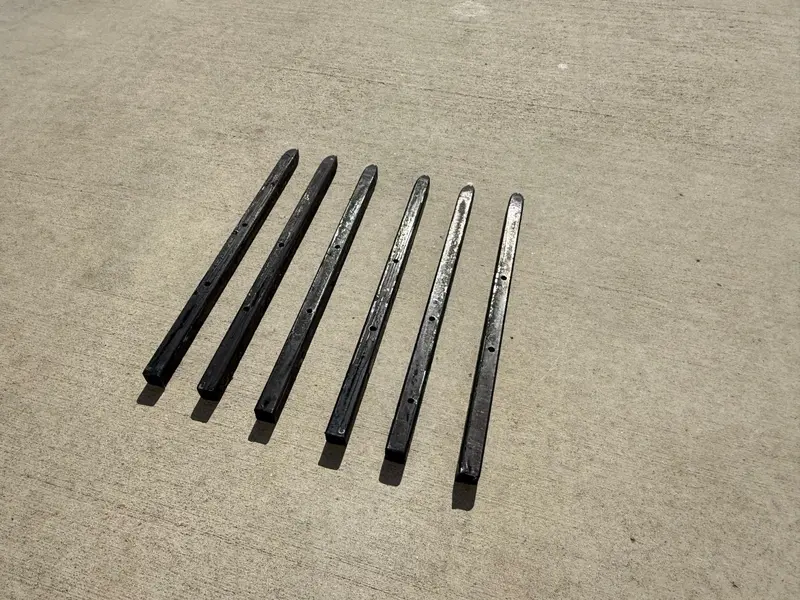 12" Square Steel Concrete Form Stakes With Nail Holes - 5/8" Wide 9
