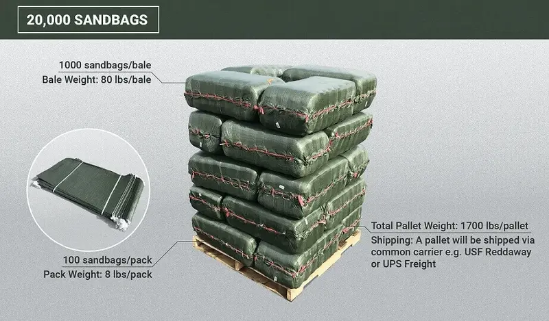 14” X 26” Woven Polypropylene Sandbags For Flooding – Empty & Durable 54