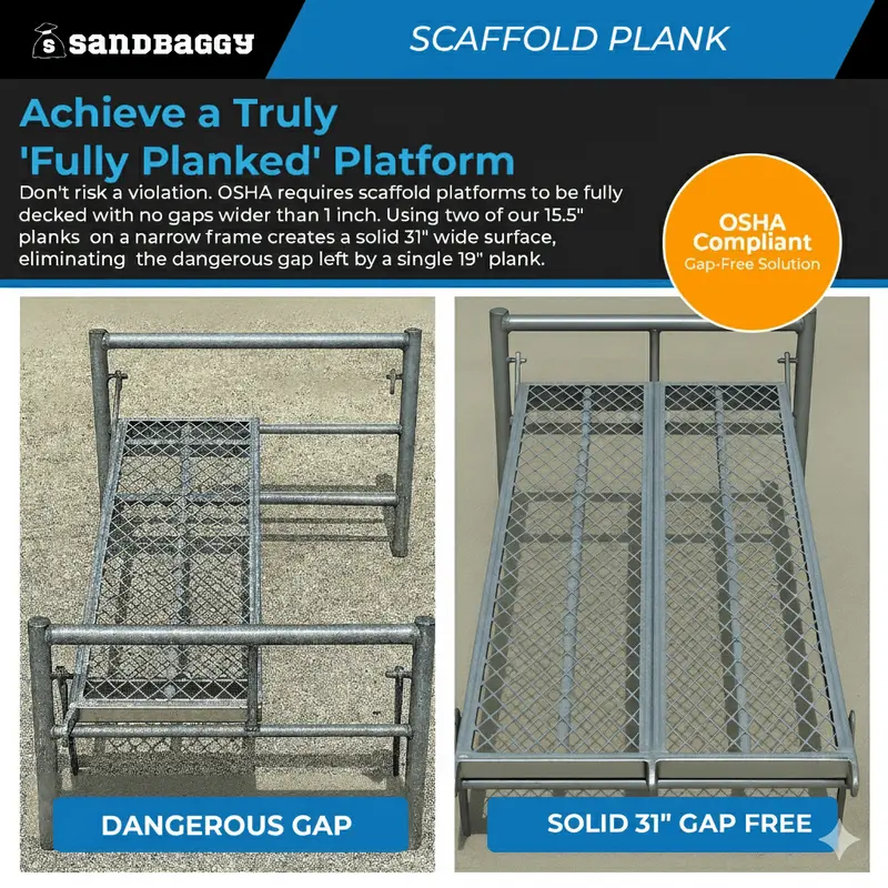 15.5 Inch Scaffold Plank For Confined Spaces & Narrow Frames 5