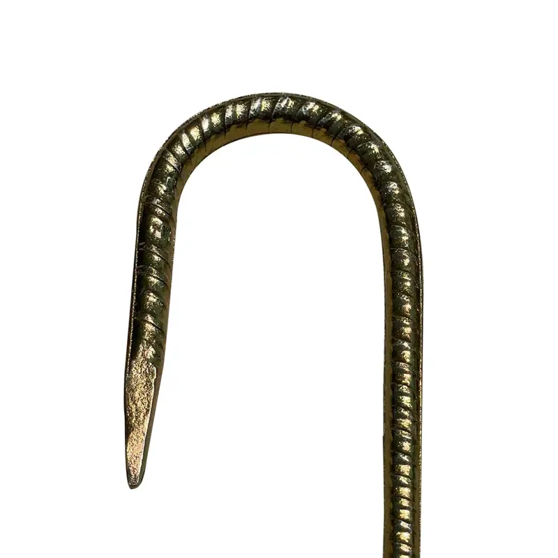 16" J Hook Rebar Stakes - Galvanized Steel - 5/16" Diameter 8