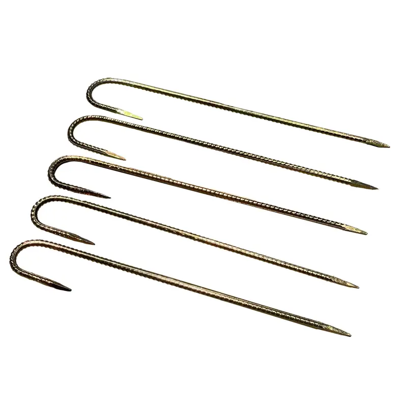16" J Hook Rebar Stakes - Galvanized Steel - 5/16" Diameter 9