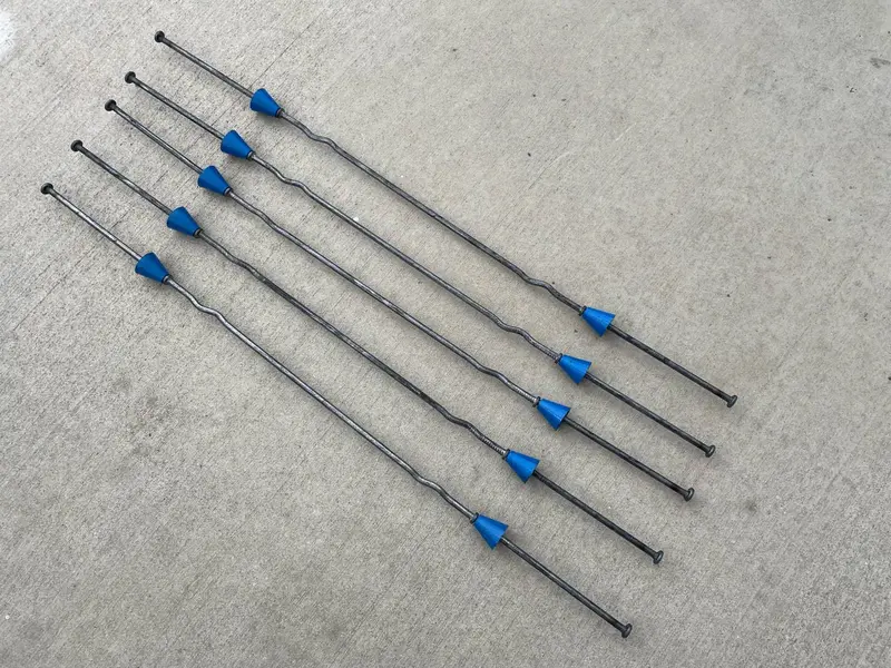 16" X 4 ¾" Standard Snap Ties For Concrete Forms (Short End) - 1" Plastic Cones 12
