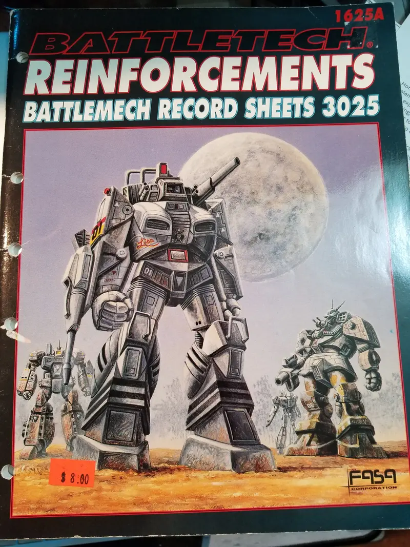 1625A Reinforcements Record Sheets 3025 1