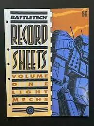 1647 Record Sheets Volume One Light Mechs 1