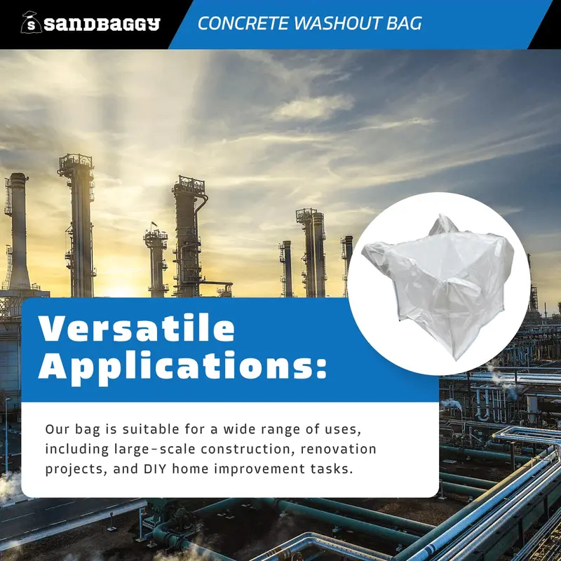 170 Gal. Concrete Washout Bag W/ Plastic Liner - Uv Protected (35" X 35" X 30") 4