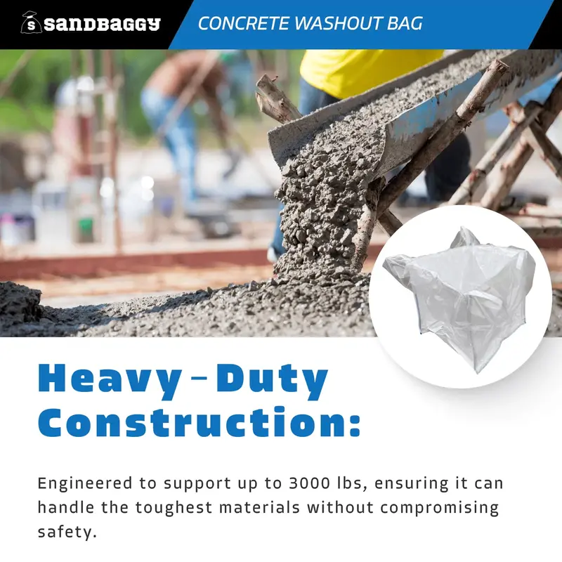 170 Gal. Concrete Washout Bag W/ Plastic Liner - Uv Protected (35" X 35" X 30") 6