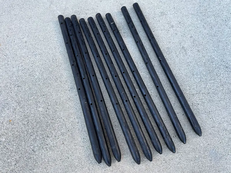 18" & 36" Round Steel Concrete Form Stakes With Nail Holes 12