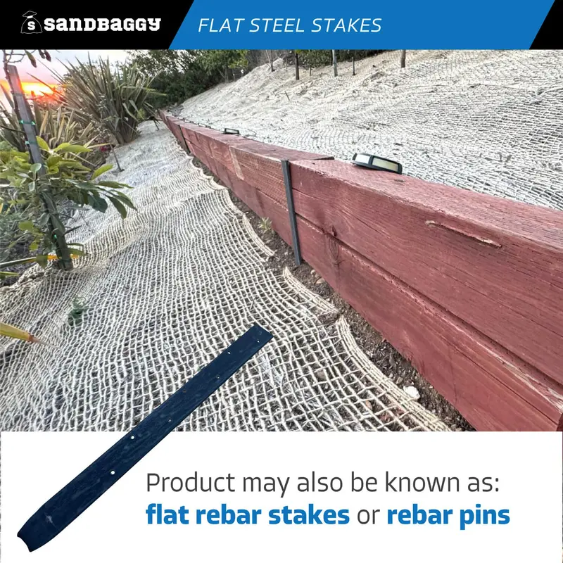 18" Flat Steel Stakes For Concrete Forms With Nail Holes 9