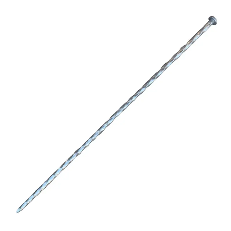 18 In. Ultra Heavy Duty Galvanized Spiral Artificial Turf Nails - 1 Gauge Steel 1