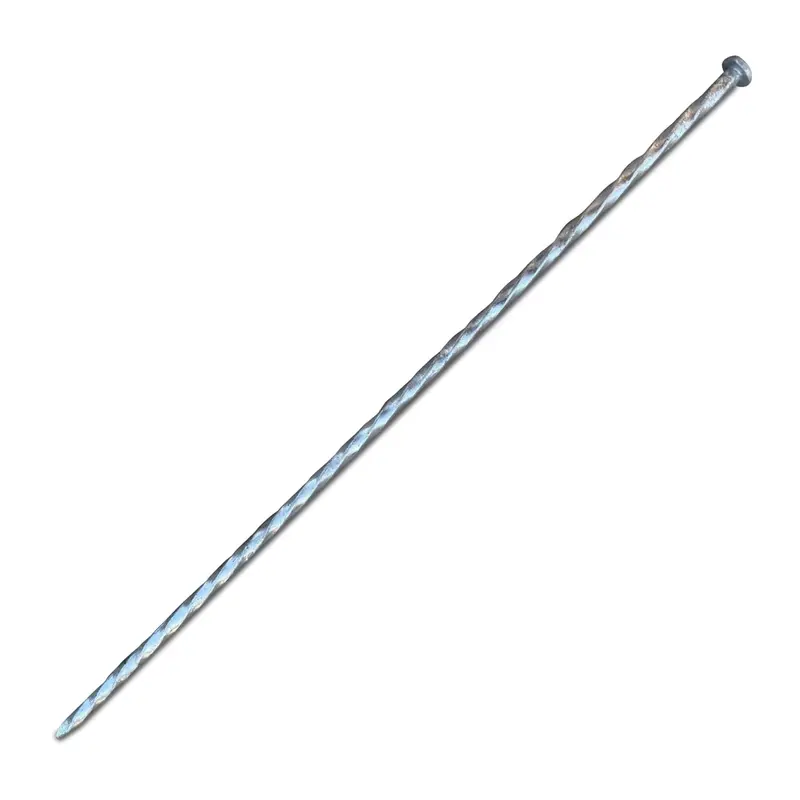 18" Spiral Landscape Timber Spikes - Galvanized Steel Nails - 1 Gauge Steel 1